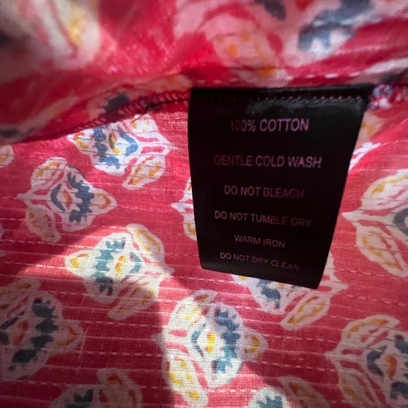 Liza Byrd Women's Printed Blouse Top, Size XL, Lightweight, Button Front, Summer - Picture 6 of 9